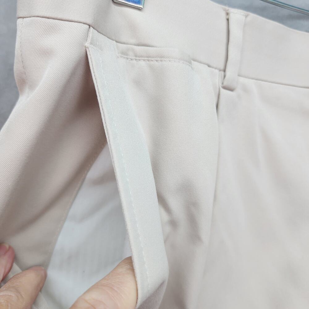 Walter Hagen Men 34x28 Beige Khaki Flat Front Cuffed Dress Pants Trousers Career - Picture 6 of 15